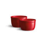 Set de 2 ramequins en ceramique n&deg;10 O 10,5 cm Rouge Grand Cru